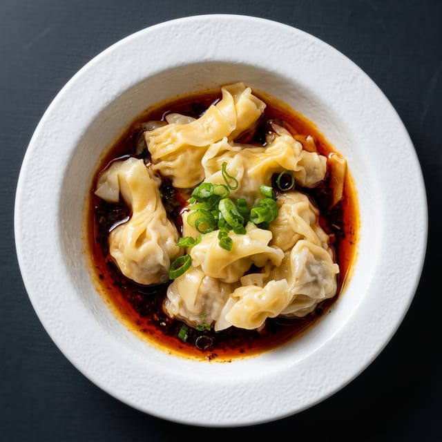 Wonton with Red Oil.