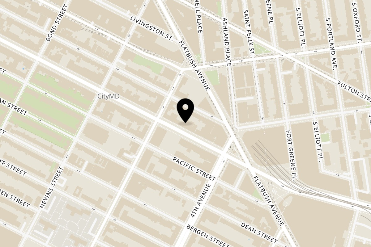 Map showing the location of Ramen Thukpa on 535 Atlantic Ave in Brooklyn
